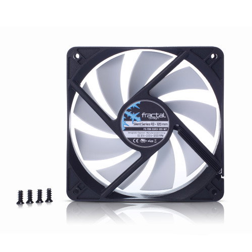Fractal Design Silent Series R3 Ventilador 120 mm 12 cm 1200 RPM 20.5 dB Negro, Blanco FD-FAN-SSR3-120-WT