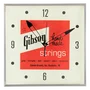 Gibson Reloj de Pared Vintage Iluminado, Hecho a Mano con Cuerdas Auténticas