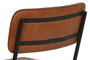 DKD Home Decor Silla de Piel y Hierro Marrón