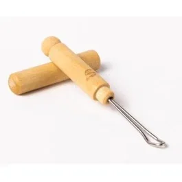 ESCURETTE Limpiador de Oídos Zero Waste Color Natural Madera de Carpe Acero Inoxidable Médico