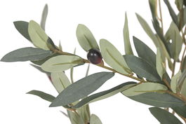 DKD Home Decor Arbol Mediterraneo Olivo Artificial, Tiesto de Cemento, Verde y Blanco, 60 cm Ancho x 60 cm Largo x 150 cm Alto