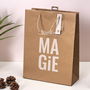 Party Time Bolsa de Regalo Kraft 28x12x37 cm Modelos Magie, You, Happy