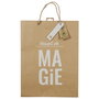 Party Time Bolsa de Regalo Kraft 28x12x37 cm Modelos Magie, You, Happy