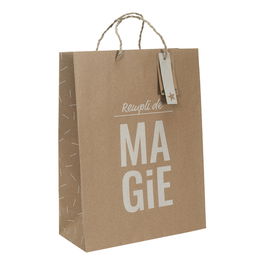 Party Time Bolsa de Regalo Kraft 28x12x37 cm Modelos Magie, You, Happy