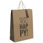 Party Time Bolsa de Regalo Kraft 28x12x37 cm Modelos Magie, You, Happy