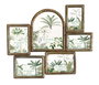 DKD Home Decor Marco Multifoto Mango y Cristal 55x47 cm, 6F, Natural