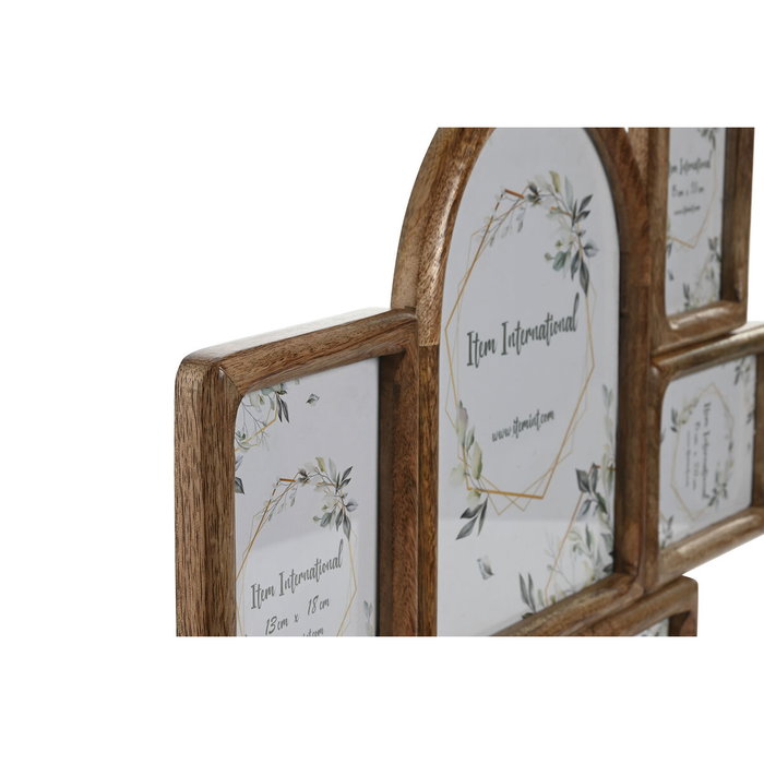 DKD Home Decor Marco Multifoto Mango y Cristal 55x47 cm, 6F, Natural