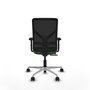 PIQUERAS Y CRESPO Silla de oficina Motilla con mecanismo Sincro/Traslack, Verde y Negro