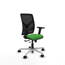 PIQUERAS Y CRESPO Silla de oficina Motilla con mecanismo Sincro/Traslack, Verde y Negro