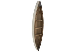 DKD Home Decor Marino dandou 26 Estantería de Pared Antique de Madera Reciclada, Blanco/Natural, 119 x 25 x 14 cm, 3 Estantes, 2 Unidades
