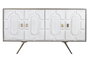 DKD Home Decor Buffet de Mango y Metal Blanco y Dorado