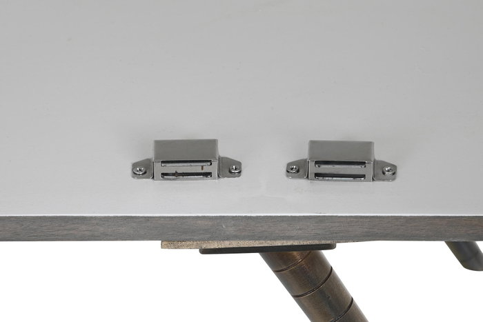 DKD Home Decor Buffet de Mango y Metal Blanco y Dorado