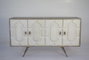 DKD Home Decor Buffet de Mango y Metal Blanco y Dorado