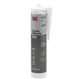 QS ADHESIVOS Silicona Ácida Blanca 280 ml