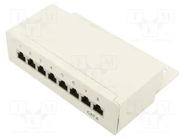 GOOBAY Patch Panel Cat 6 de 8 puertos RJ45 Blanco