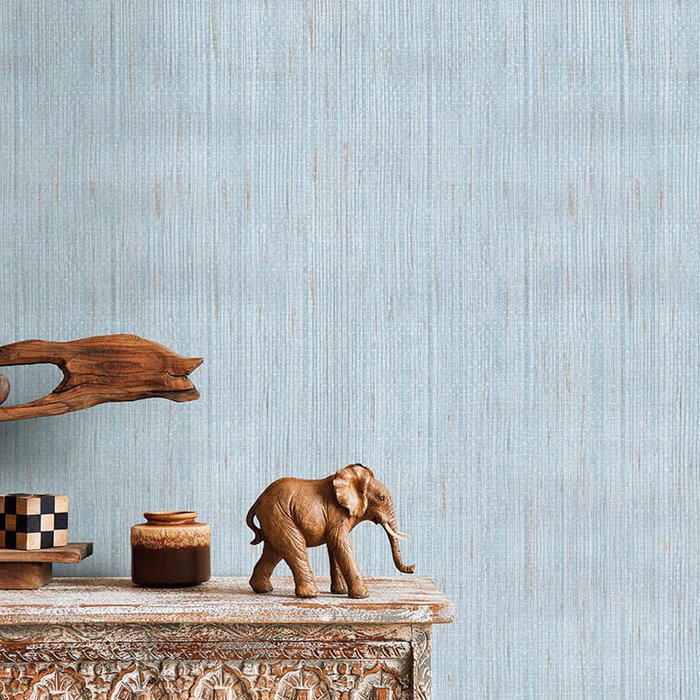 Rollo papel pintado económico 150 gr/m2 bambu azul 0,53x10m 25401 ich