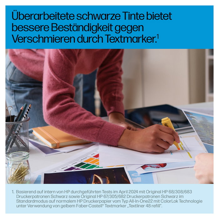 HP Cartucho de Tinta Original 308 Negra, Tinta a Base de Pigmentos, Rendimiento Estándar