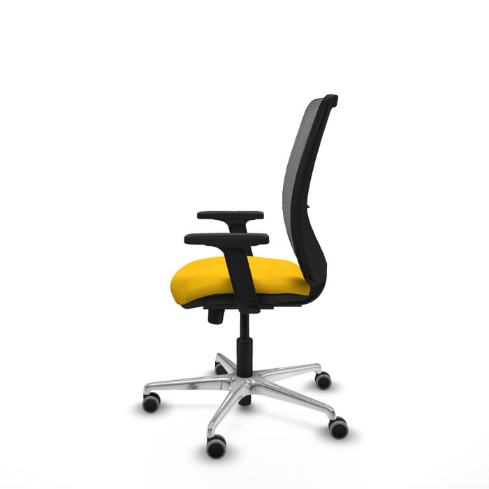 PIQUERAS Y CRESPO Silla de oficina Zulema con mecanismo Sincro, Amarillo y Gris
