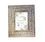 DKD Home Decor Marco de Fotos 10x15 Mango y Cristal con Diseño de Flor
