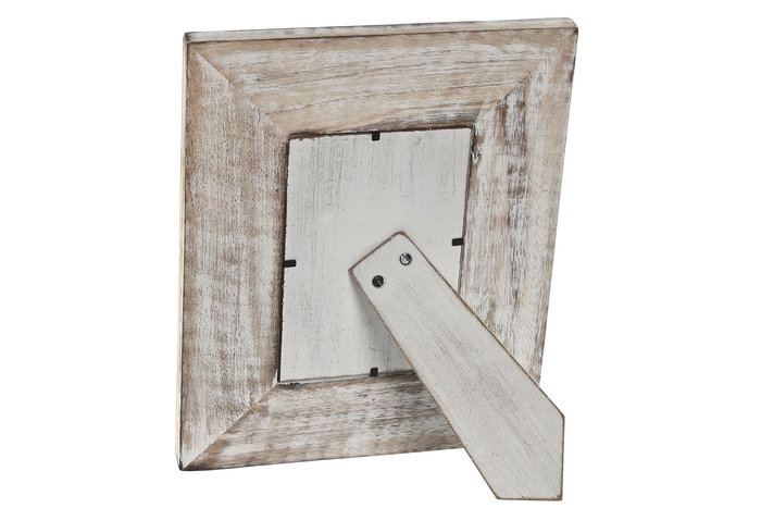 DKD Home Decor Marco de Fotos 10x15 Blanco Natural Mango y Cristal con Detalle de Flor 26.5 x 21 x 2 cm DKD Home Decor Marco de Fotos 10x15 Blanco Natural Mango y Cristal con Detalle de Flor 26.5 x 21 x 2 cm