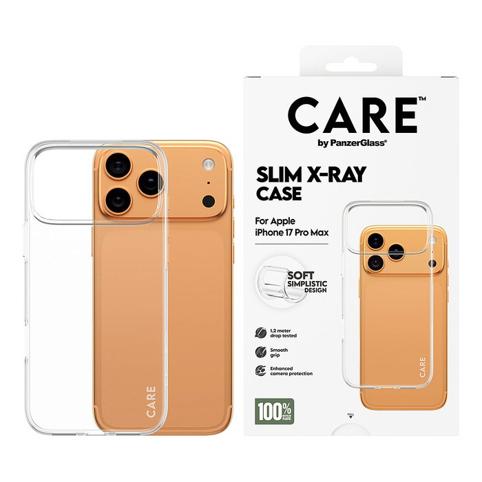 PanzerGlass CARE™ X-Ray Case para iPhone 17 Pro Max, Transparente