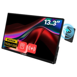 Verbatim Monitor Portátil Táctil 13.3 Pulgadas (33.8 cm) WUXGA 1920x1200 IPS 16:10 6ms AMD FreeSync HDR 250 cd/m2 USB-C HDMI Altavoces Funda Aluminio Negro 32087