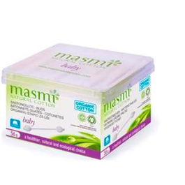 MASMI Bastoncillos Para Bebe De Algodon Ecológico 56Ud