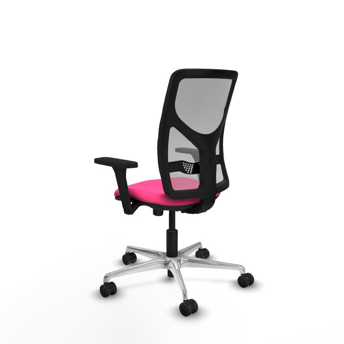PIQUERAS Y CRESPO Silla de oficina Motilla Rosa y Gris con Mecanismo Sincro PIQUERAS Y CRESPO Silla de oficina Motilla Rosa y Gris con Mecanismo Sincro