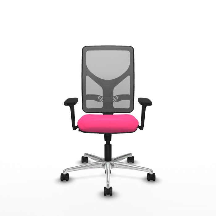 PIQUERAS Y CRESPO Silla de oficina Motilla Rosa y Gris con Mecanismo Sincro PIQUERAS Y CRESPO Silla de oficina Motilla Rosa y Gris con Mecanismo Sincro