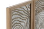 DKD Home Decor Cuadro Moderno Blanco Natural Set de 3 Piezas Cristal Papel Mache 2 x 30 x 20 cm