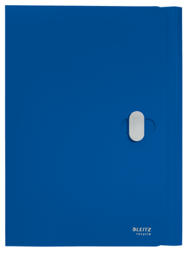 Leitz 46220035 Carpeta Polipropileno 3 Solapas Cierre Broche Giratorio A4 Recycle Azul