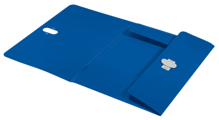 Leitz 46220035 Carpeta Polipropileno 3 Solapas Cierre Broche Giratorio A4 Recycle Azul