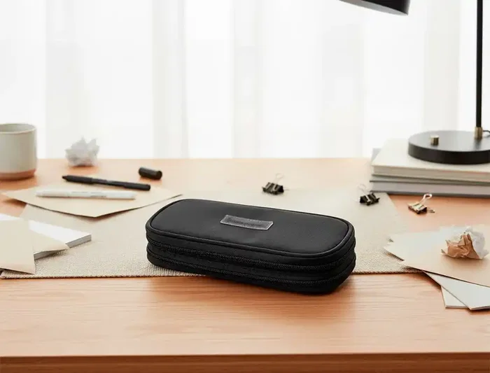 Liderpapel Estuche Portatodo Color Pop con Doble Cremallera y Compartimento Extensible Negro 230x60 mm Liderpapel Estuche Portatodo Color Pop con Doble Cremallera y Compartimento Extensible Negro 230x60 mm