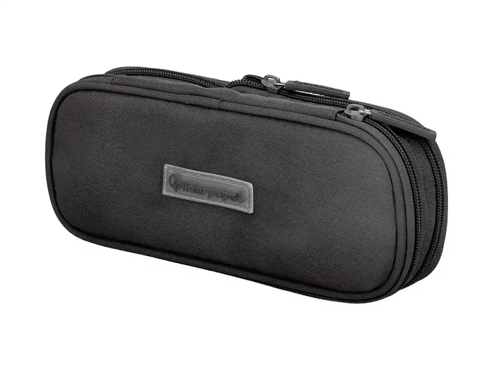 Liderpapel Estuche Portatodo Color Pop con Doble Cremallera y Compartimento Extensible Negro 230x60 mm Liderpapel Estuche Portatodo Color Pop con Doble Cremallera y Compartimento Extensible Negro 230x60 mm