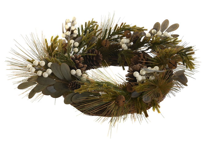 DKD Home Decor Centro Mesa Navidad Alpina Verde 15 x 58 x 58 cm DKD Home Decor Centro Mesa Navidad Alpina Verde 15 x 58 x 58 cm