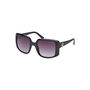 Guess Gafas GU00097 01B Gafas de Sol Mujer Negro Cuadradas 53 mm