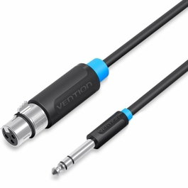 Vention Cable estéreo BBEBF Jack 6,5 mm macho a XLR hembra, 1m, negro