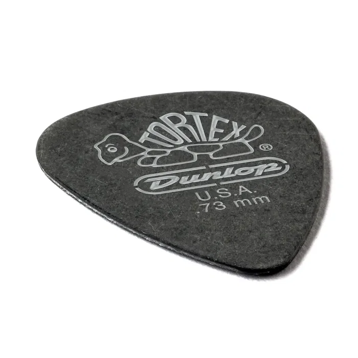 DUNLOP Púas Tortex Pitch Black Standard 0,73 mm (Pack de 72)