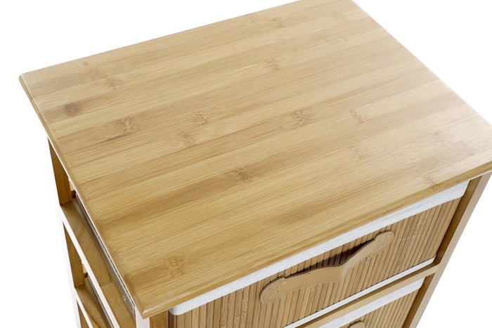 DKD Home Decor Cajonera Bambú Natural 4 Cajones 32 x 81 x 42 cm