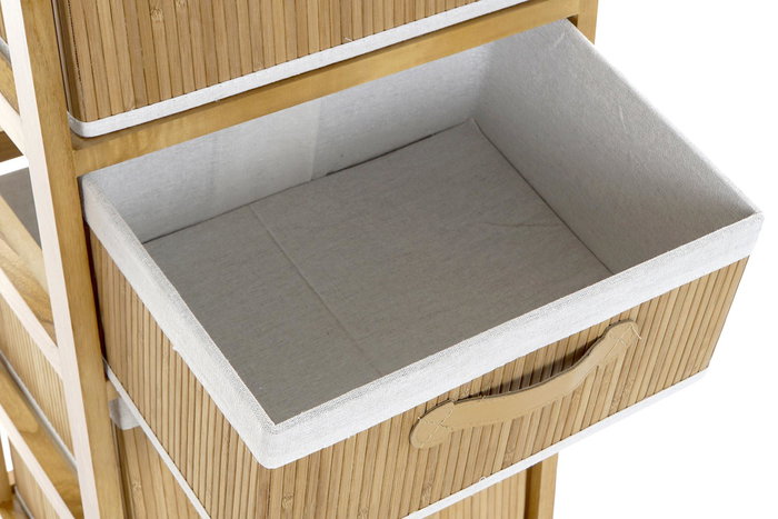 DKD Home Decor Cajonera Bambú Natural 4 Cajones 32 x 81 x 42 cm
