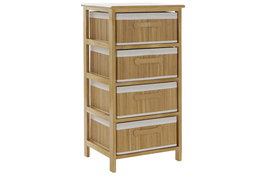 DKD Home Decor Cajonera Bambú Natural 4 Cajones 32 x 81 x 42 cm