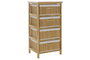 DKD Home Decor Cajonera Bambú Natural 4 Cajones 32 x 81 x 42 cm