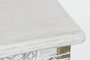 DKD Home Decor Mesa de Centro Mango y Metal Decapé Blanco y Dorado