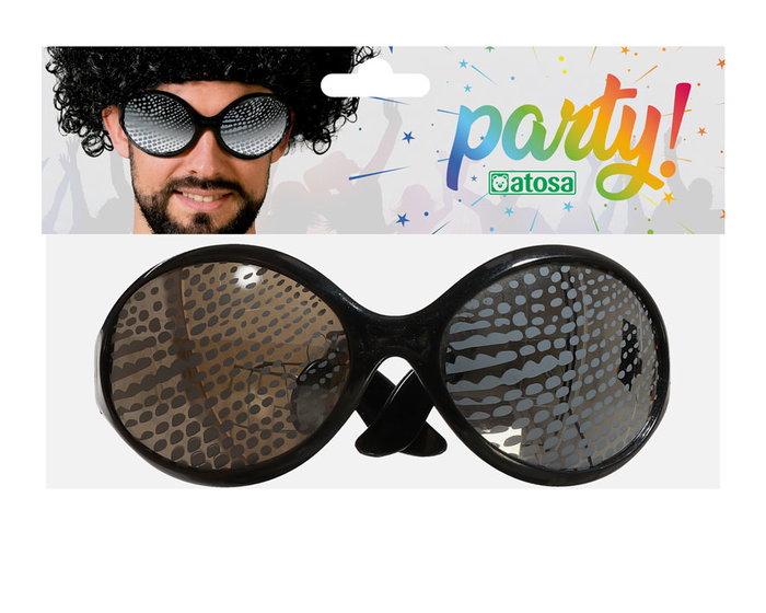 Gafas de Mosca Negras Retro con Efecto Metálico