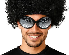 Gafas de Mosca Negras Retro con Efecto Metálico