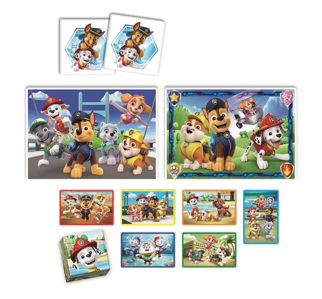 Clementoni Puzzle Edukit 4 en 1 Paw Patrol Rompecabezas para Niños +3 Años