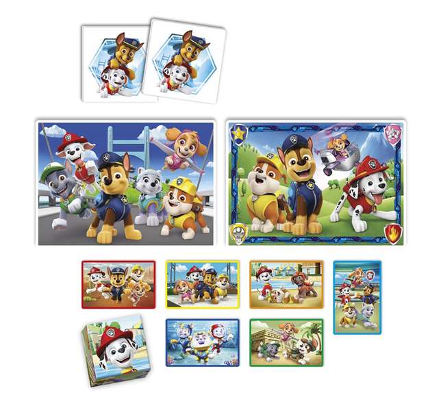 Clementoni Puzzle Edukit 4 en 1 Paw Patrol Rompecabezas para Niños +3 Años