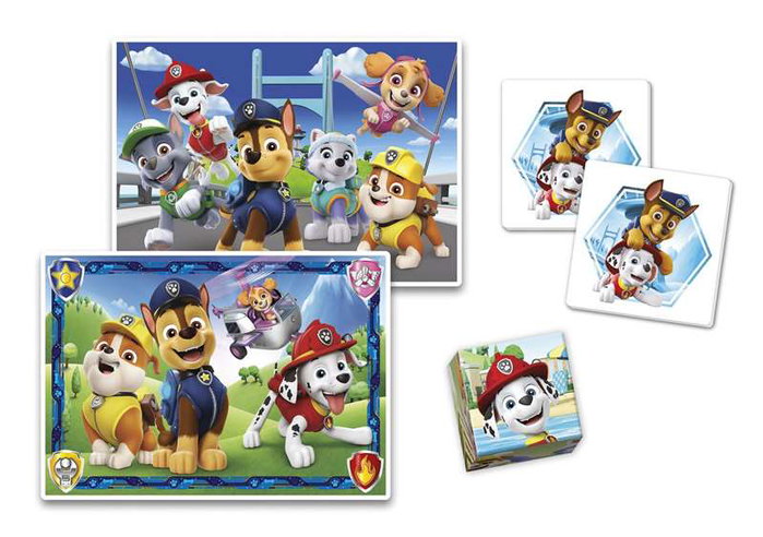 Clementoni Puzzle Edukit 4 en 1 Paw Patrol Rompecabezas para Niños +3 Años