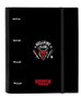 Carpeta de anillas Stranger Things Negro 27 x 32 x 3.5 cm