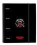 Carpeta de anillas Stranger Things Negro 27 x 32 x 3.5 cm